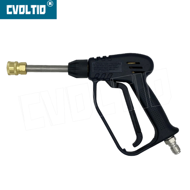 Pistola de lavado a presión corta de 4000PSI con enchufe macho de 3/8' y acoplador de conector rápido de 1/4'