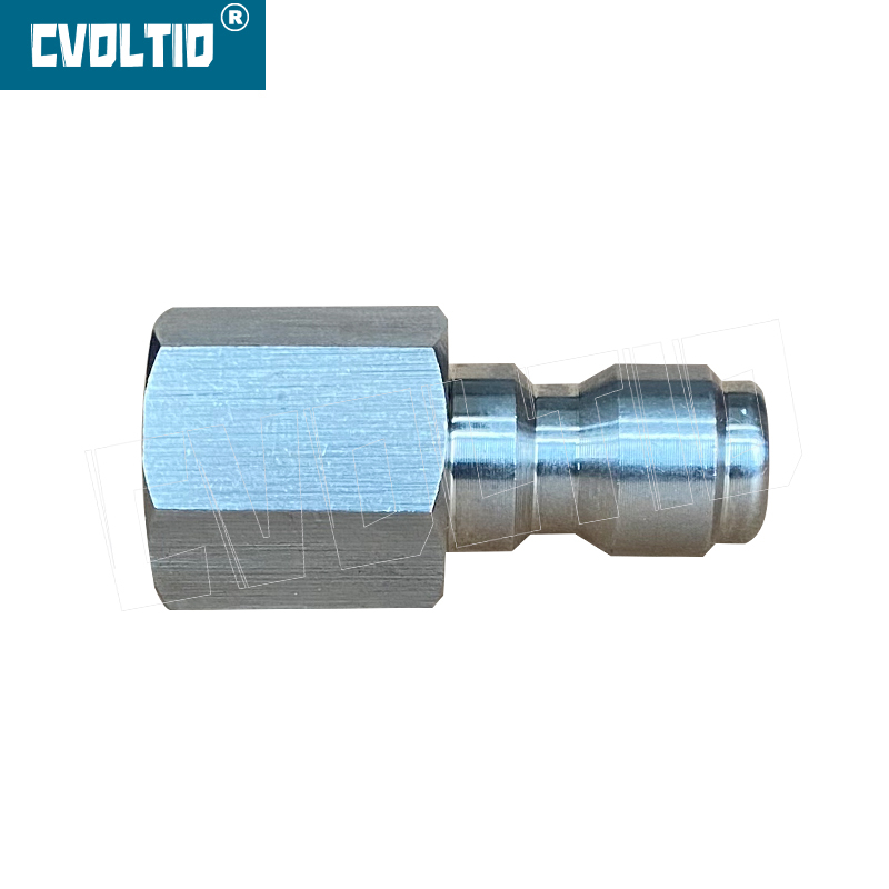 Adaptador para lavadora de alta presión, Material de acero inoxidable, enchufe QD de 1/4'F a 1/4'