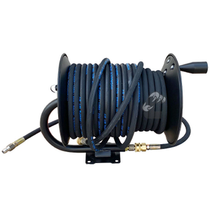 Carrete de manguera con manguera para lavadora de alta presión de 50 metros